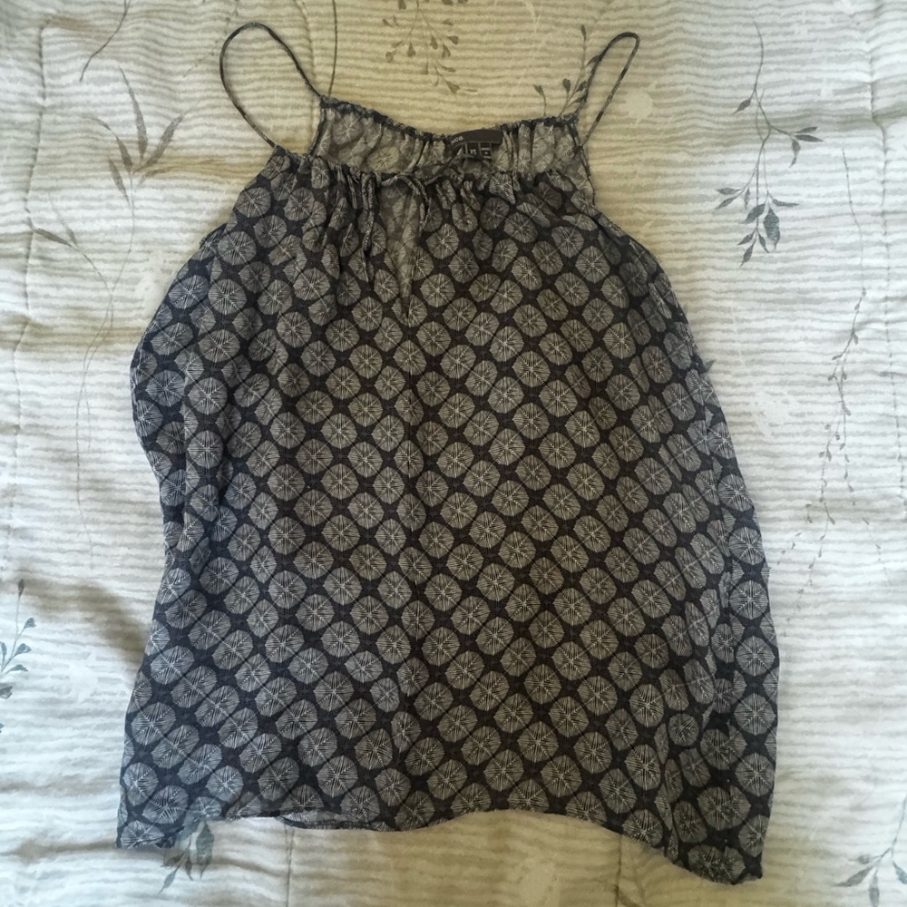 Vince Silk 100% Black and Gray Camisole Top